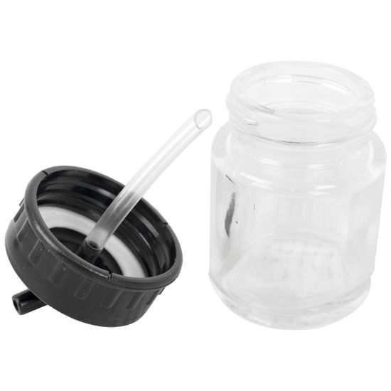 Glass Jar With 22cc 45 Deg Spout For Airbrush